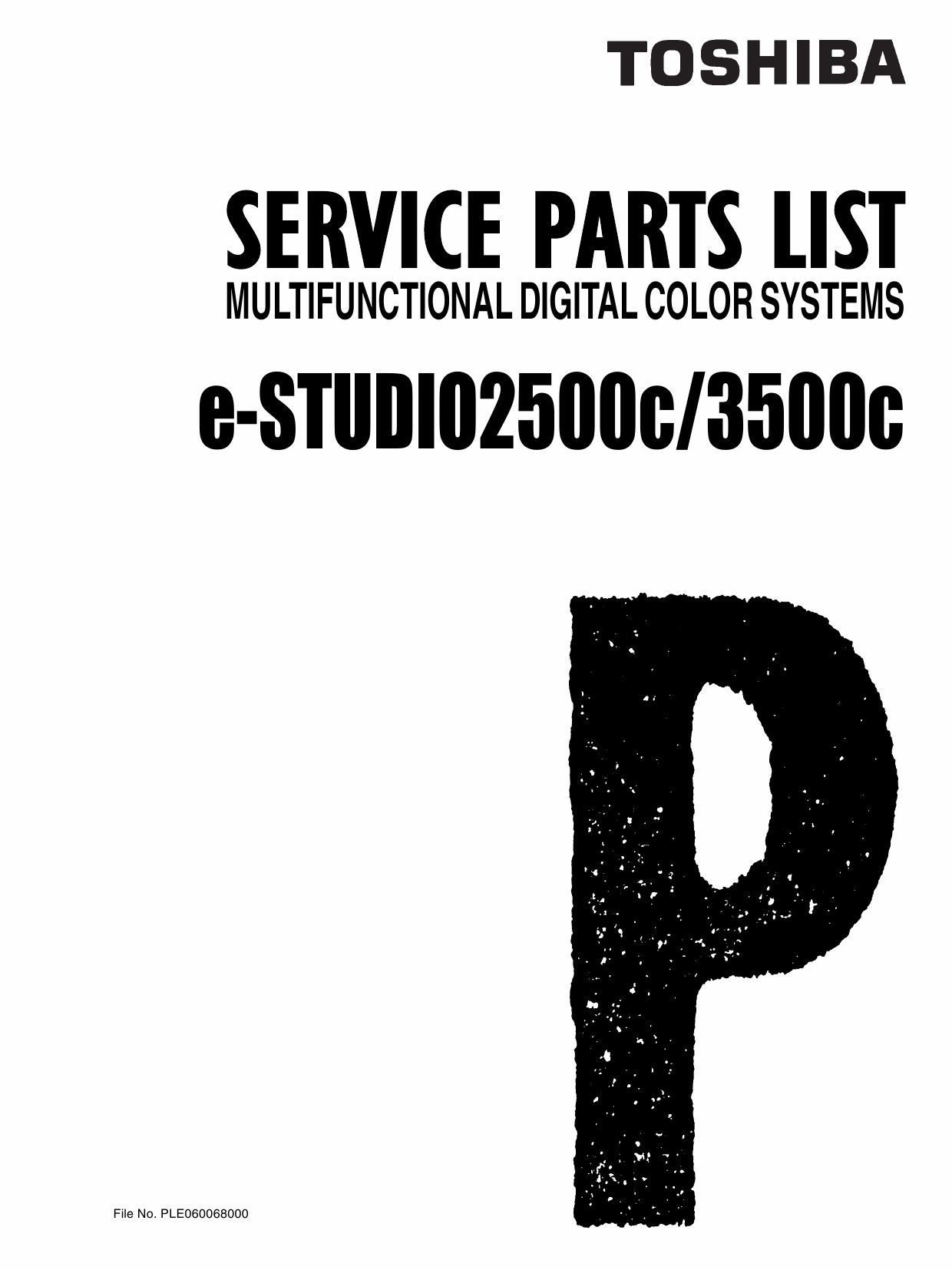 TOSHIBA e-STUDIO 2500C 3500C Parts List Manual-1